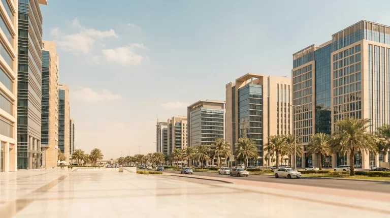 Dubai mainland business district skyline representing how to close a company in Dubai mainland