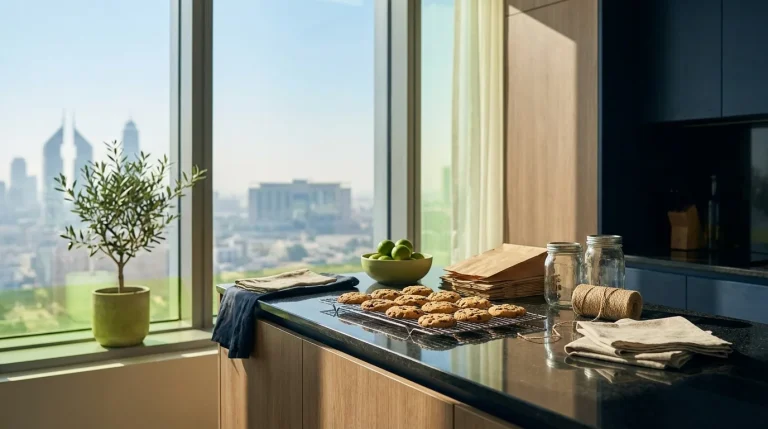 Home-based cookie business UAE licensing and food preparation workspace
