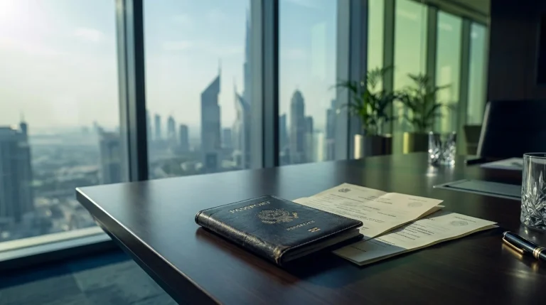 UAE tourist visa expired unused — passport and visa documents on a desk in Dubai