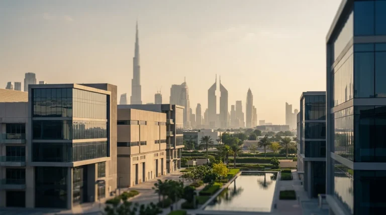 Modern Dubai skyline representing the best free zones in UAE for e-commerce founders